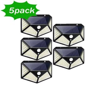 ESMARTER | 1/2/4PCS New Solar Lights Outdoor Wall Lamp PIR Motion Sensor 100LED Solar Powered Sunlight Street Light for Garden Courtyard