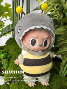 Labubu Macaron Third Generation Doll Clothes Vinyl Toy Pendants Fashionable Bees Design Soft Plush Doll Outfits for Collectors