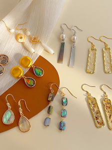 Natural Shell Earrings: French Style Lightweight Luxury Tassel Ear Jewelry