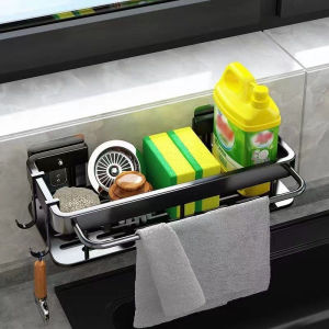 Non perforated kitchen storage rack cloth drain rack sink dishwashing cloth sponge storage basket bathroom storage rack
