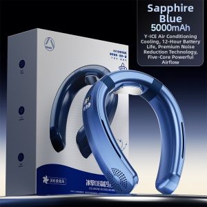 Portable Neck Fan Extended Battery Life New 2024 Model Body-Mounted Leafless Hanging Neck Electric Fan Cool Quiet