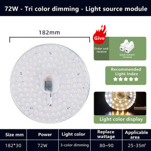 1 Set Magnetic Suction LED Panel Circle Ring Light 12W 18W 24W 36W 48W 72W LED Round AC220V Ceiling Lamp Light Source