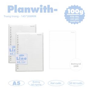 Planwith | Sổ Ghi Chép Lò Xo Tháo Rời Thời Trang