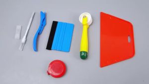 11Pcs Wallpaper Smoothing Tool Kit Reusable Wallpaper Tool Set Flexible Wall Paper Peal and Stick Tool with Seam Roller Tape
