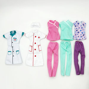 5 Bộ Quần Áo Búp Bê Bác Sĩ Và Y Tá Phong Cách Thường Ngày Đồ Chơi Hóa Trang Cho Búp Bê 11.5 Inch Phụ Kiện Chơi Nhập Vai Giáo Dục Cho Bé Gái