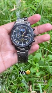 Jam Tangan Kasual Pria Deyros Dial Tipis Asli Original Premium Stainless Steel Anti Karat Tahan Air New Model Lexier Terbaru Luminous Bercahaya Kalender Aktif Mesin Quartz Analog Bisnis Maskulin Cowok Formal Tren Arloji Mens Watches Termurah -JPD-04