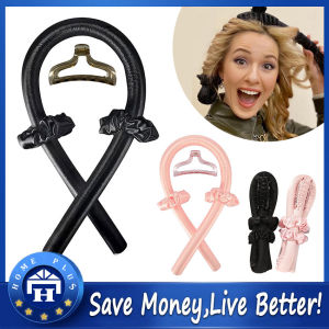 【Local delivery】 1Set Lazy Curling Heatless Curling Rod Headband No Heat Hair Curlers To Sleep In Curl Ribbon with Scrunchies Hair Clip Long Hair Heatless-Curling-Rod