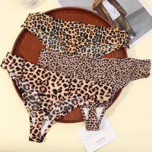 【ดอกเบญจมาศขนาดเล็ก】❤️🔥ชุด3ชิ้นของผู้หญิงชุดชั้นในแฟชั่นลายเสือดาวเซ็กซี่กางเกงชั้นในไร้ตะเข็บชุดชั้นในสวมสบายระบายอากาศทอง