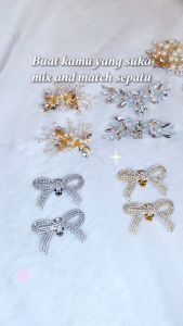 2 pcs Hiasan Sepatu Elegan / 1 Pasang Hiasan Bunga Sepatu