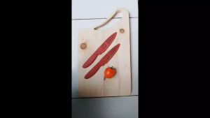 Talenan Kayu Murah Kuat Tebal Motif Kotak