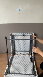 White Folding Table Heavy Duty 4 Feet Folding Table Portable Outdoor Picnic Table Home Laptop Table Dining Table Long Table