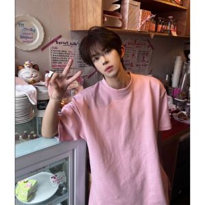 LIUBU | Heavier Weight Pink Men T-Shirt 300g