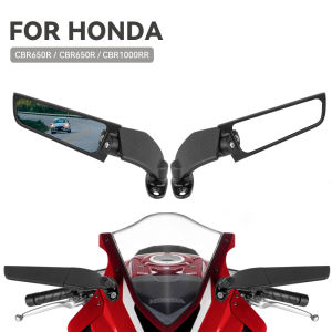 Modified Motorcycle Mirrors For Honda CBR650R & CBR1000RR: Adjustable Rearview & Rotating Wind Swivel Wing Side Mirror