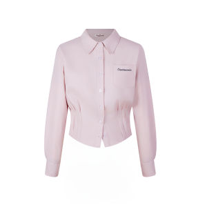 Sweet Style Long Sleeve Slim Fit Womens Shirt Inner Wear White Sweet Top Spring Autumn Season Chinese Brand Flower Bell Lady