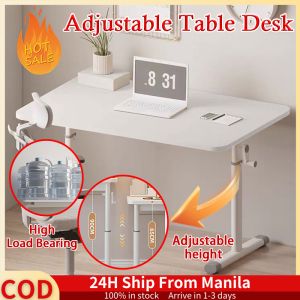 Adjustable Table Desk Height Standing Table Desk Computer Desktop Table Student Study PC Table Desktop Simple Laptop Desk With Multiple Adjustment Levels Hand-Cranked Modern Computer Table For Home Office