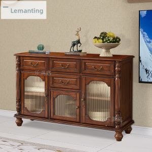 LEMANTING | Solid Wood Retro Double Layer Sideboard