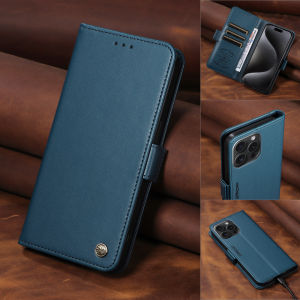 เคสโทรศัพท์หนังTPUสําหรับSamsung Galaxy S25 S24 S23 S22 พร้อมช่องใส่การ์ดและขาตั้งCratch-Resistant Drop-Proofฝาครอบป้องกัน