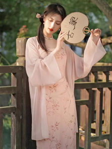 เรียบหรู ฤดูร้อน ผู้หญิง ผ้าคลุมไหล่เสื้อป้องกันแสงแดด คาร์ดิเกน แจ๊กเก็ต คอวี แขนยาว หลวม Type Gauze เดรส มีสลิง