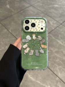 SENBO | Ốp Lưng Silicone Trong Suốt Chống Sốc Thiết Kế Mèo & Hoa Cho iPhone 17 Pro Max
