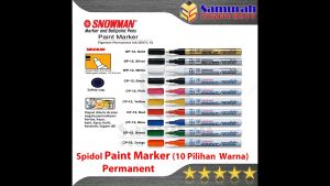 Spidol Paint Marker Snowman Permanent 10 Warna - Emas Perak Putih Hitam Pink Kuning Merah Biru Hijau