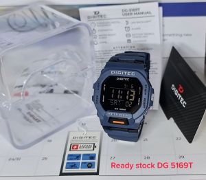 Jam tangan Pria Digitec 5169 T digital tali karet/rubber original