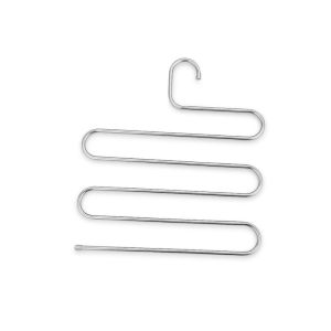 5 layers Stainless Steel Clothes Hangers S Shape Pants Storage Hangers Clothes Storage Rack Multilayer Storage Cloth Hanger