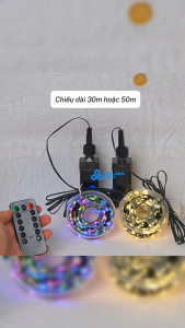 (Rạng Đông) Đèn LED dây trang trí LD04 dài 30 mét & 50 mét Ánh sáng vàng 3000K & RGBW