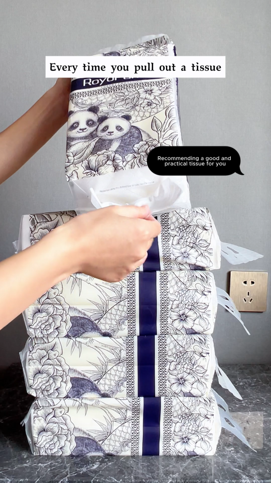 【5Packs】RoyoPanda Tissue Hanging Tissue Soft Deluxe Tissue Facial Tissue Cheerful Tissue Comfortable Tissues Hanging Tisu 5000 Sheets