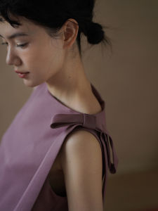 hacikis | Illuminating Pale-pink Rose A-line Sleeveless Dress