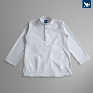 koko pria dewasa lengan panjang khas melayu warna putih hitam abu biru navy merah maroon  hijau size s m l xl