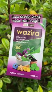 Paket 2 Botol WAZIRA Kapsul Daun Ungu Herbal Atasi Ambeien Ambeyen Ambien Luar Dalam Halal BPOM