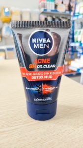 Sữa Rửa Mặt Nivea Men Bùn Khoáng Ngừa Mụn Acne 8H Oil Clear Detox Mud 100g – 83940