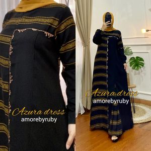 27gadih gamis motif terbaru modern kekinian edisi azura dress amore by ruby