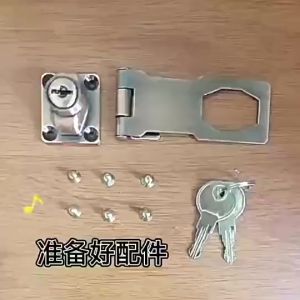2.5/3 Inch Self Locking Hasp Latch Zinc Alloy Buckle Cabinet Door Lock with Key
