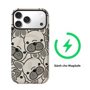 Ốp Điện Thoại Từ Tính Hình Chó Bulldog Pháp Dành Cho iPhone 13/14/15/16/17 - Ốp TPU PC Mềm Chống Sốc Chống Xước Lớp Đơn/đôi