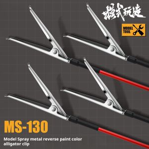 10pcs/pack MSWZ Reverse Painting Clip MS-130 Strong Clamping Force Rust-Proof Jaws 360°Dead-Angle-Free Painting for Gundam for Gunpla GK DIY Military Model Tool