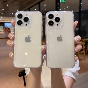 Clear Space Transparent Airbag Shockproof Silicone Phone Case Cover For iPhone 17 16 15 14 13 12 11 Pro Max XR X Xs 8 7 Plus