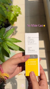 Deconstruct Face Gel Sunscreen SPF 50 + and PA+++ | Gel based sunscreen for oily skin combination skin normal skin | Broad spectrum sunscreen No White Cast Lightweight Non greasy - 50g