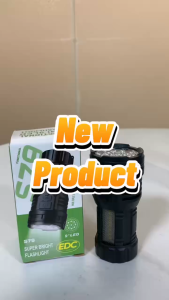 Asafee S79 New Mini Strong Flashlight 9*LED High Brightness Small Lamp Portable Pocket Daily Use Light Rechargeable Waterproof Handed Torch Strong Mag-net Outdoor Camping Emergency