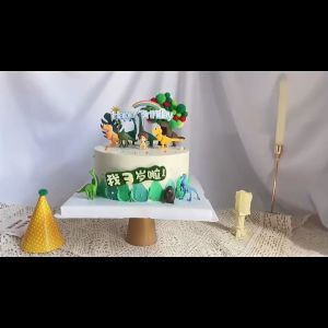 12pcs Dinosaur Toys Cake Decorations Boy Birthday Cake Topper Dinosaur Theme Cake Decoration Kek Hiasan Dinosaur Set