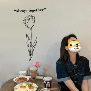 Miếng Dán Trang Trí Tường Đơn Giản Hiện Đại Chống Va Đập Chống Thấm Nước Miếng Dán Kính Cửa Sổ Gương Trang Trí Quần Áo Hoa