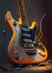Kayou | Paint By Number Abstract Colorful Musical Instruments Drawing on Canvas HandPainted Art DIY Pictures By Numbers Kit Home Decor