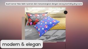 1 SET Sarung Bantal/Guling Dewasa Motif Elegan Terbaru LP