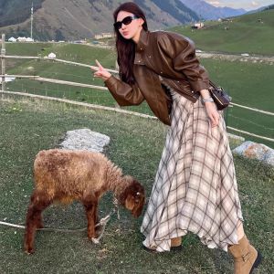 CHOUXIE | Trendy Beautiful Brown Workwear Jacket Female