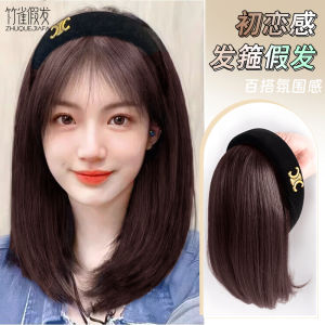 Wig Hair Hoop Top Hairpiece Invisible Additional Hair Volume Handy Gadget Back Head Cover Gray Hair Hair Supplementing Piece Integrated Half Headgear