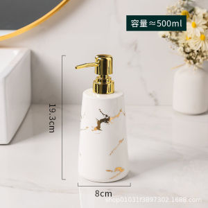 Bình Đựng Xà Phòng Rửa Tay 500Ml Bình Gốm Cao Cấp Bình Đựng Dầu Gội Sữa Tắm Phòng Tắm Bình Đựng Trong Nhà