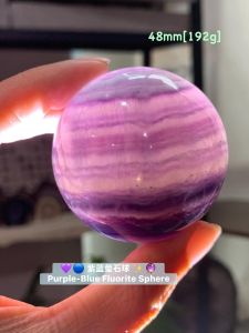 💜🔵 紫蓝萤石球 ✨🔮Purple-Blue Fluorite Sphere |