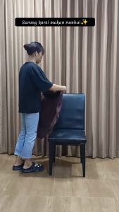 sarung kursi makan / cover kursi makan / penutup kursi makan elastis rumbai