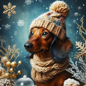 Huacan Diamond Painting Dachshund New Arrivals Diamond Mosaic Landscape Winter Art Home Decor Diy Gift Rhinestone Pictures