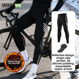 WOSAWE | Autumn Winter Fleece Mens Shock Absorption Cycling Pants